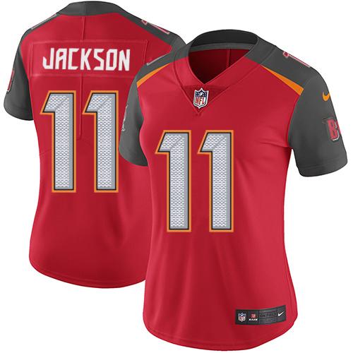 Nike Buccaneers #11 DeSean Jackson Red Team Color Women's Stitched NFL Vapor Untouchable Limited Jersey